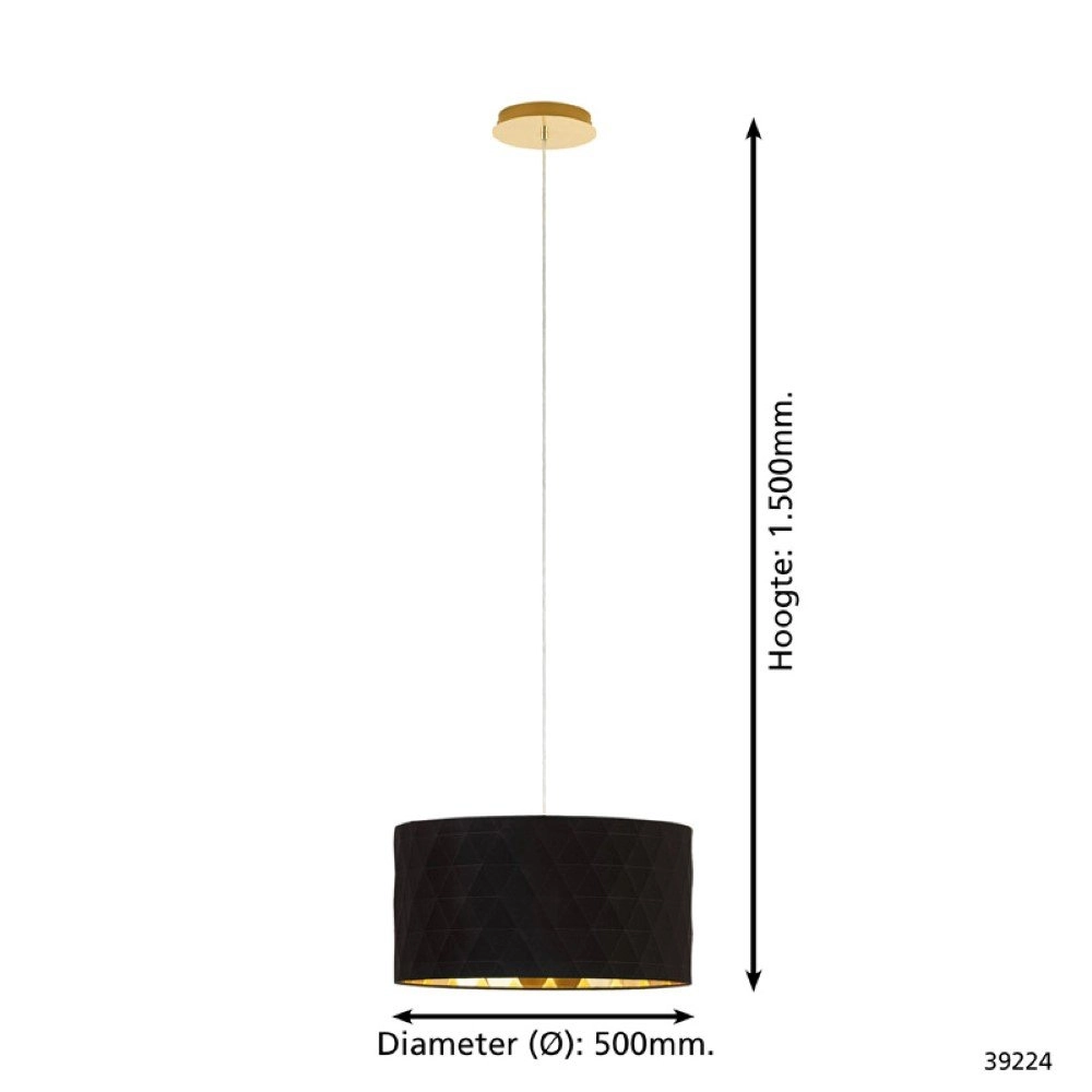 Hanglamp Dolorita met kap Stars of Light 9002759392246