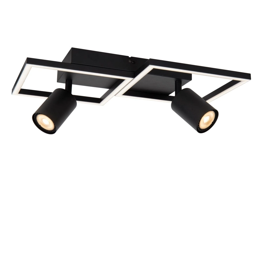 Design plafondlamp Arianne led met 2x GU10 zwart Lucide 5411212530882