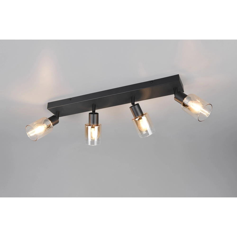 Plafondlamp Cadiz zwart 4-lichts Trio 4017807653458