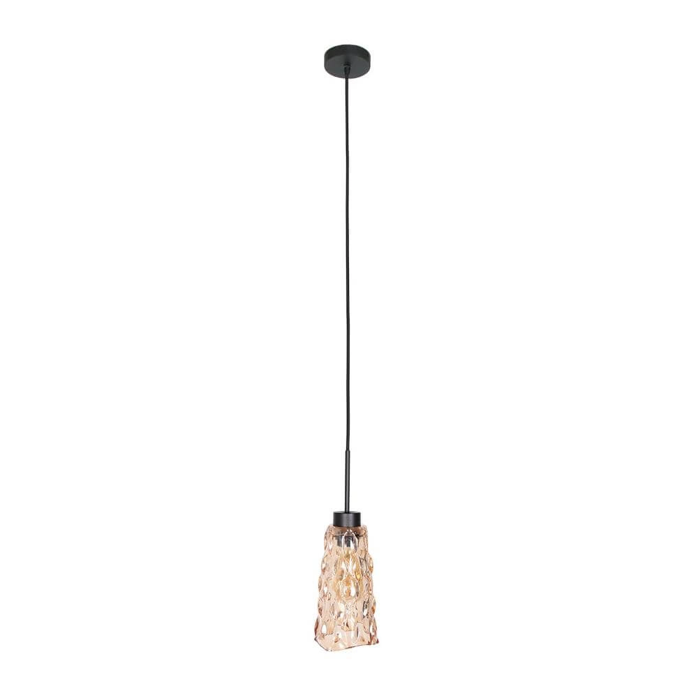 Hanglamp Vidrio zwart met amber glas Steinhauer 8712746173710