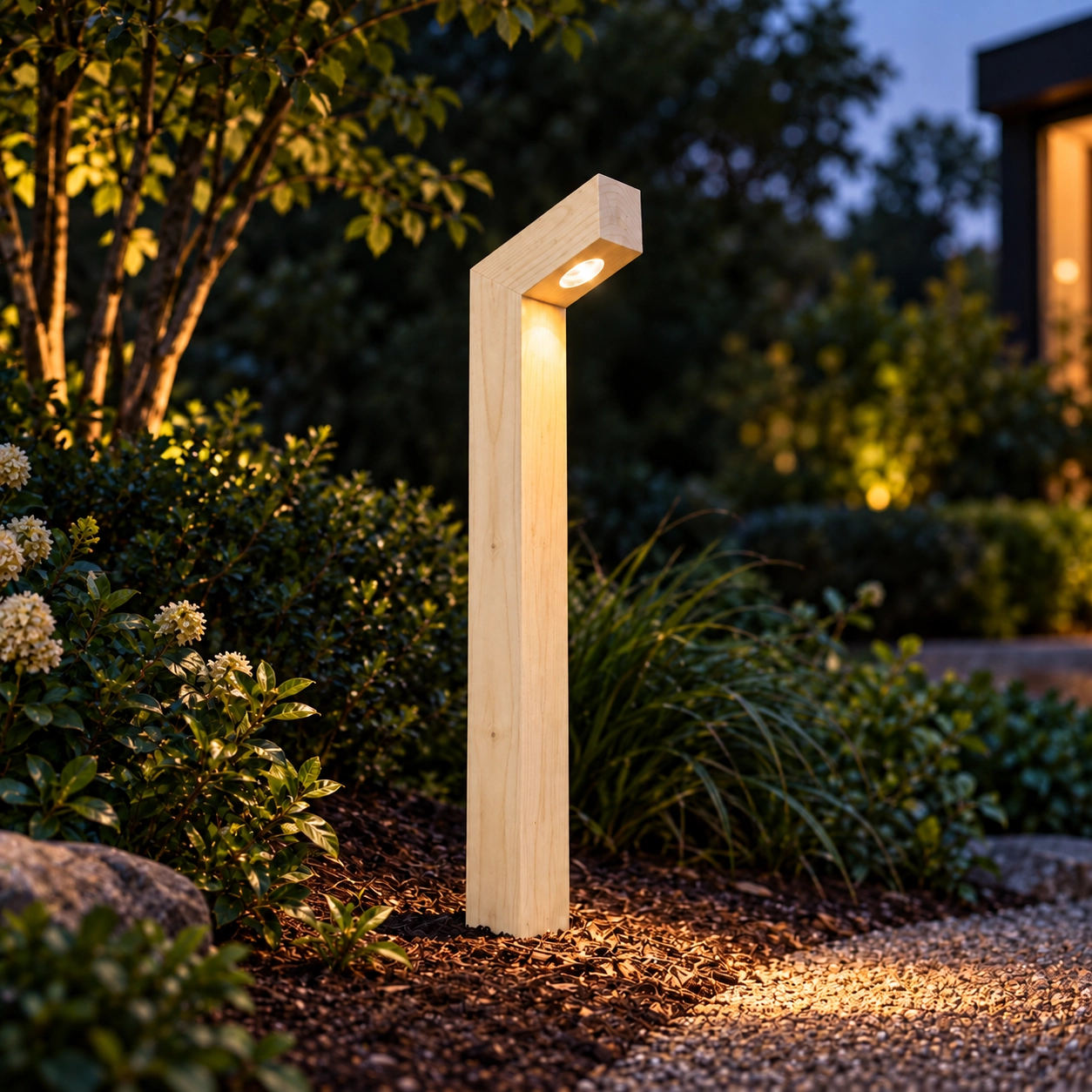Houten padverlichting Punto Accoya - 100cm - 2700K