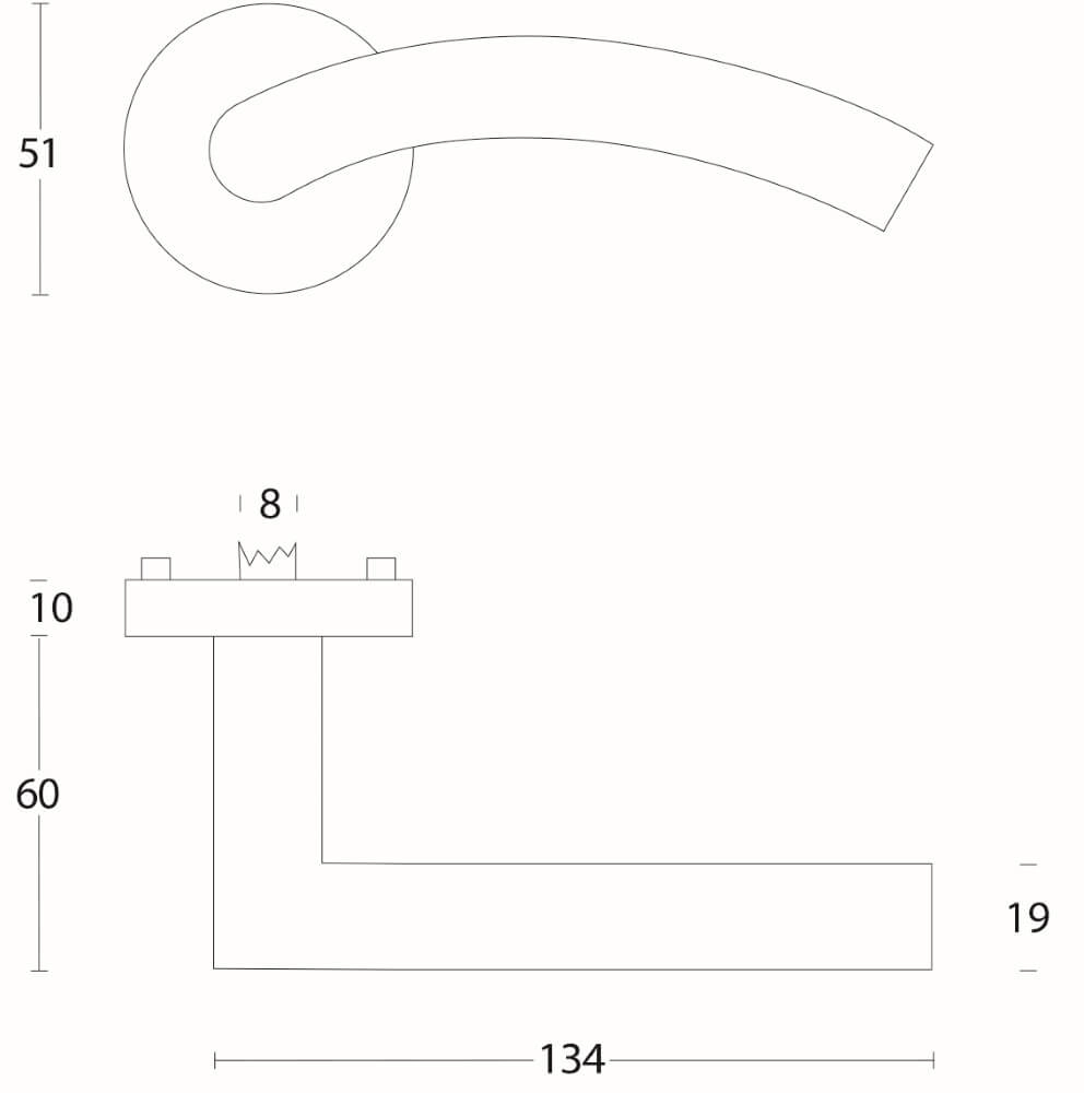 Deurklink Lisa 90 RVS Intersteel 8714186422618