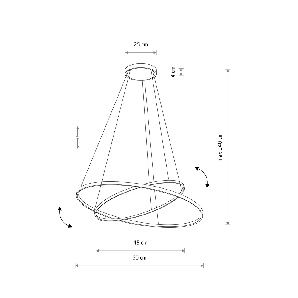 Design hanglamp Circolo Led wit Ø 60cm Lyora 5903139116466