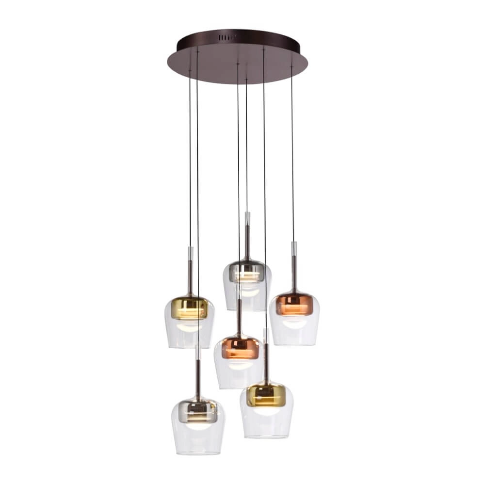6-lichts hanglamp Q-Kon meerdere kleuren Paul Neuhaus 4012248383872