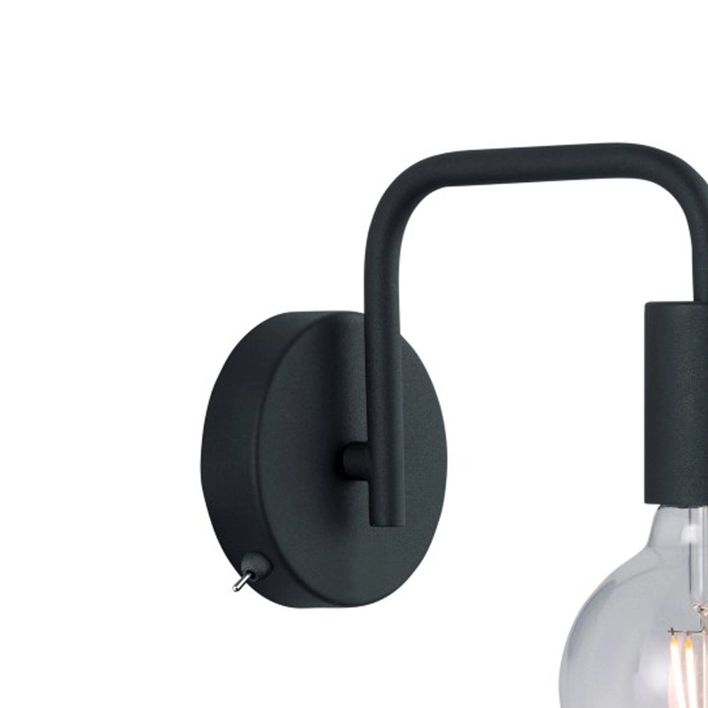 Wand lamp Diallo 15cm zwart Trio 4017807407242