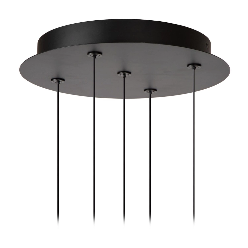 Design hanglamp Kligande 5-lichts zwart rond Lucide 5411212134639