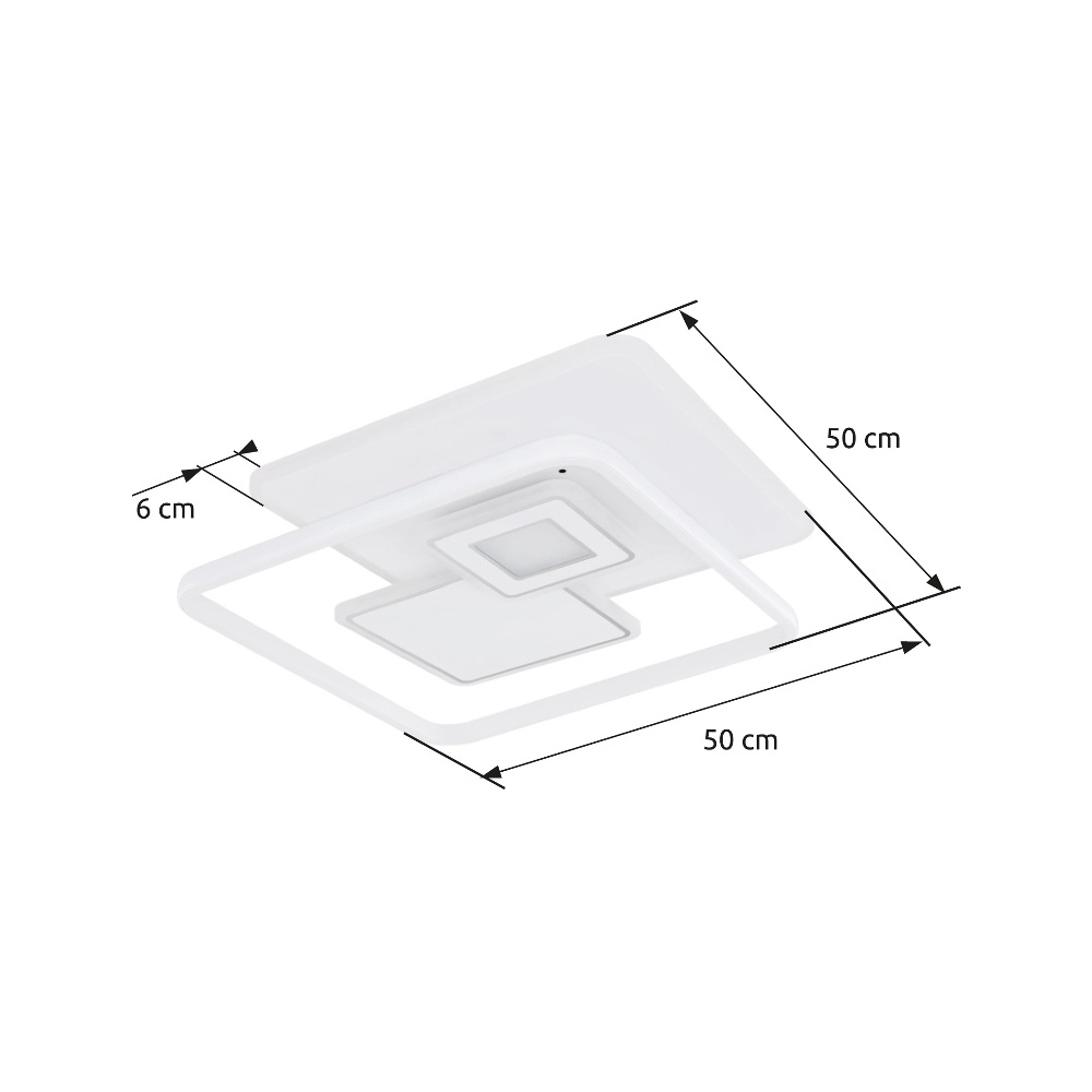 Design plafondlamp Roderick wit 3000-6000K Globo 9007371414529