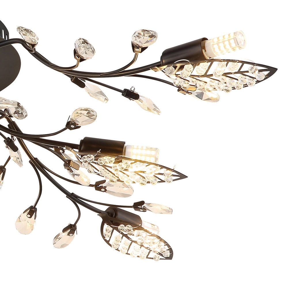 Klassieke plafondlamp Janis zwart Globo 9007371572151