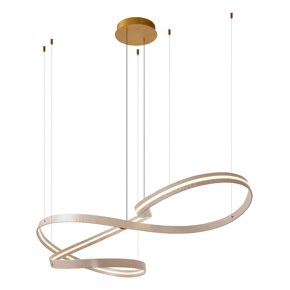 Moderne led hanglamp Slalom Zand met effect Premium by Lucide 5411212135131