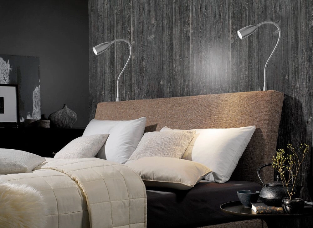 Bed leeslamp Sten met bed bevestiging Fischer & Honsel 4001133307024