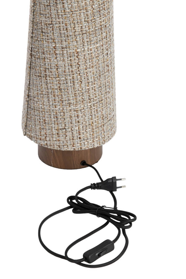 Gevlochten tafellamp Howie hout Ø 15cm Light & Living 8717807759384
