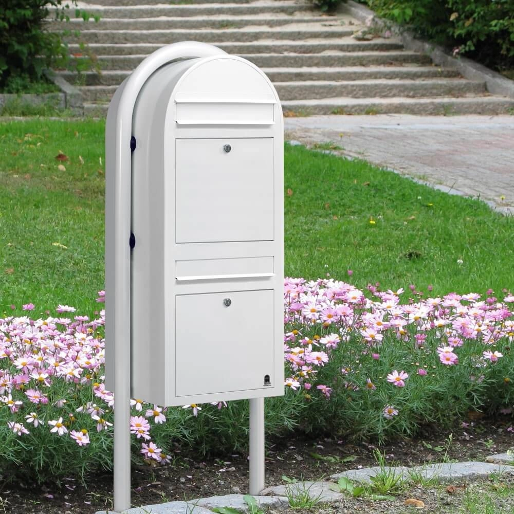 Brievenbus Duo 9016 Wit Bobi 6417237014078