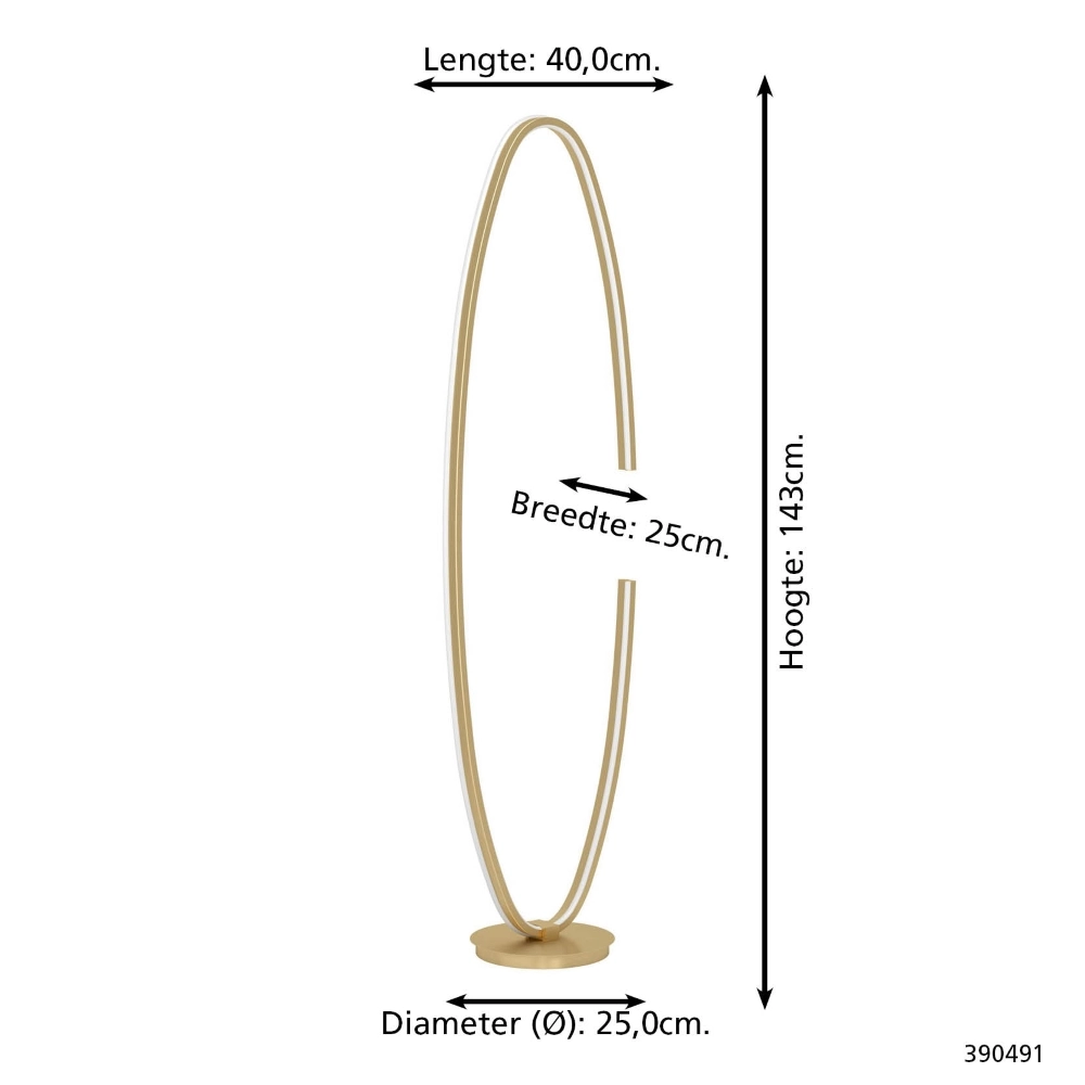Design vloerlamp Bogado goud met CCT Stars of Light 9008606357932