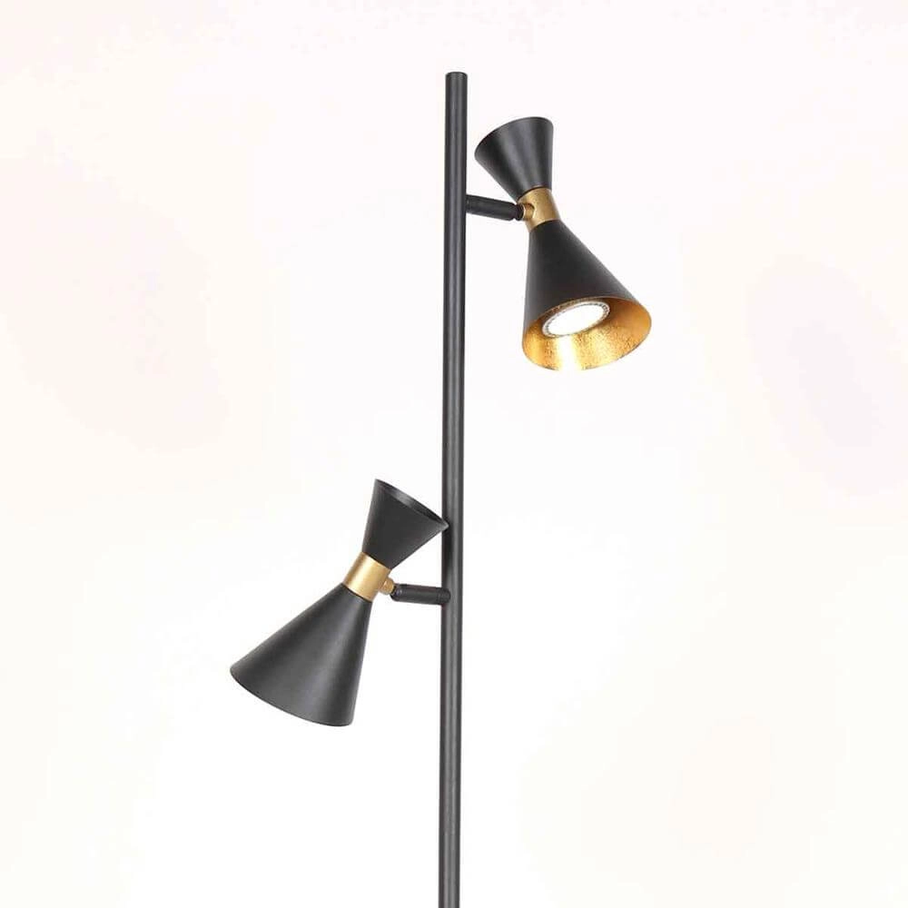 Design vloerlamp Preto zwart met goud Steinhauer 8712746176315