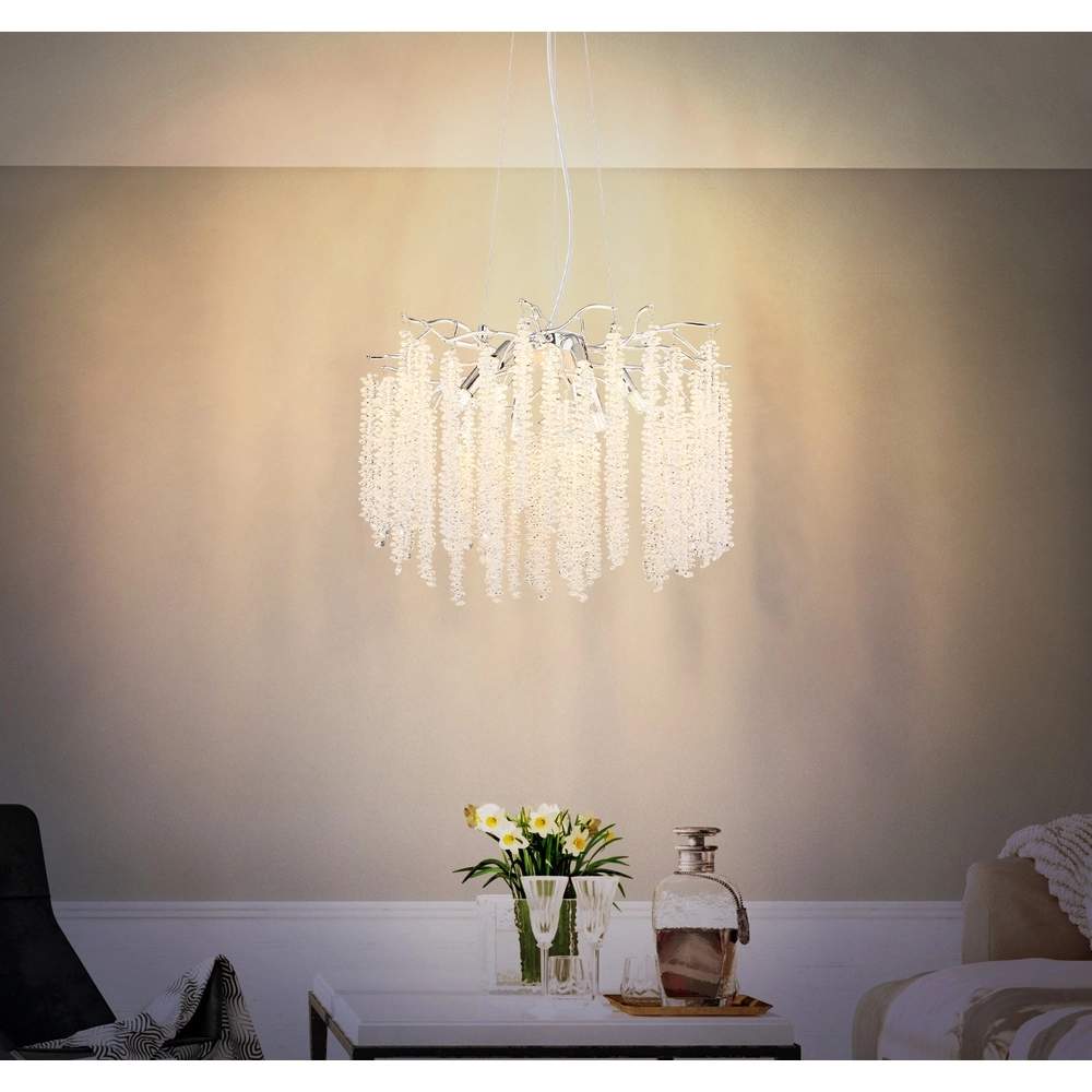 Hanglamp Laverne chroom rond Globo 9007371566167