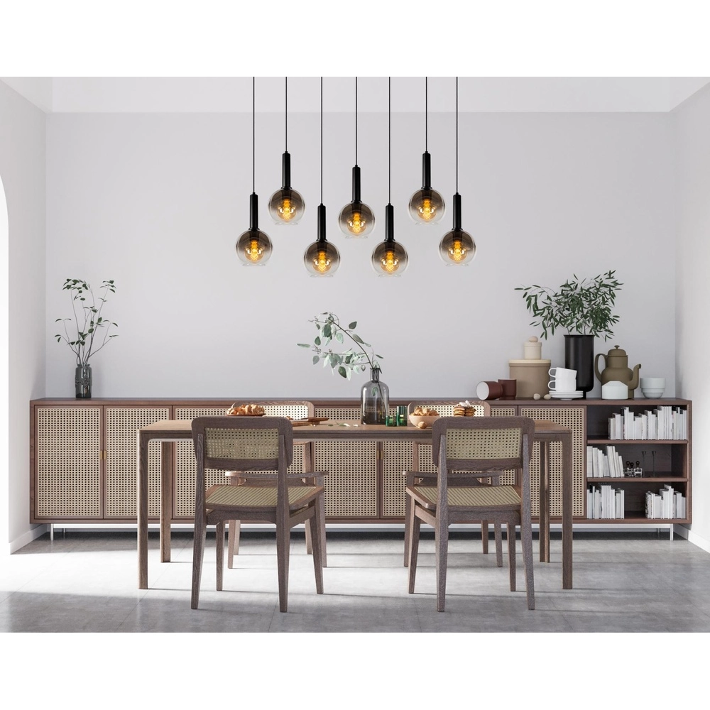 Hanglamp Marius 7-lichts zwart Lucide 5411212452221