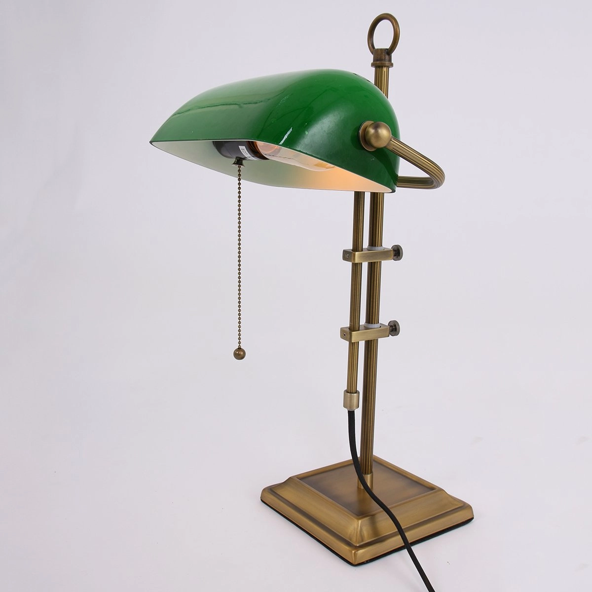 Bankierslamp Ancilla goud met groen Steinhauer 8712746115383