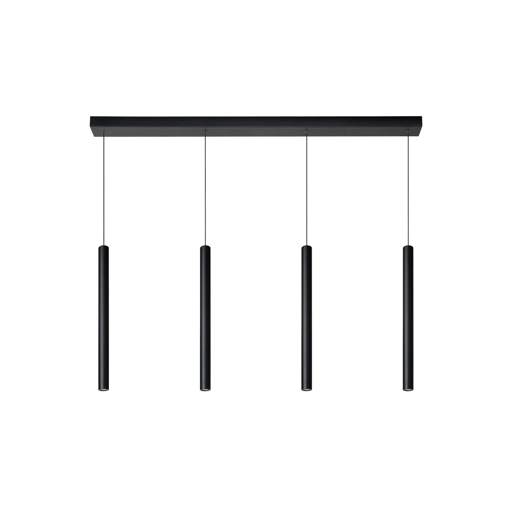 4-lichts hanglamp Lorenz design zwart