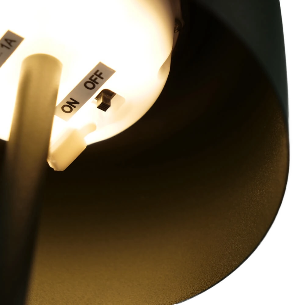 Strakke terraslamp Roccanova solar groen met usb Eglo 9008606355099