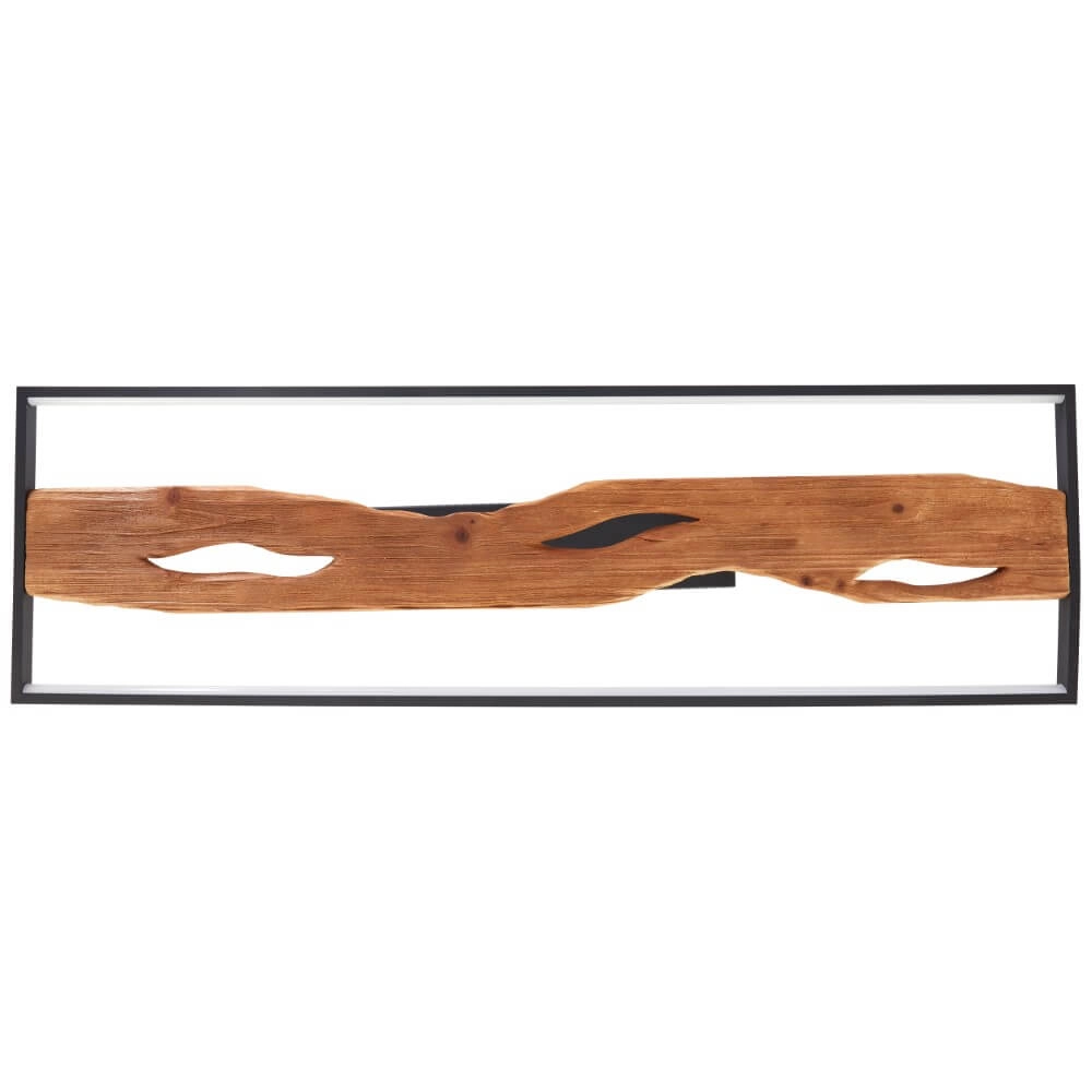 Plafondlamp zwart met hout Chaumont 100cm Brilliant 4004353435270