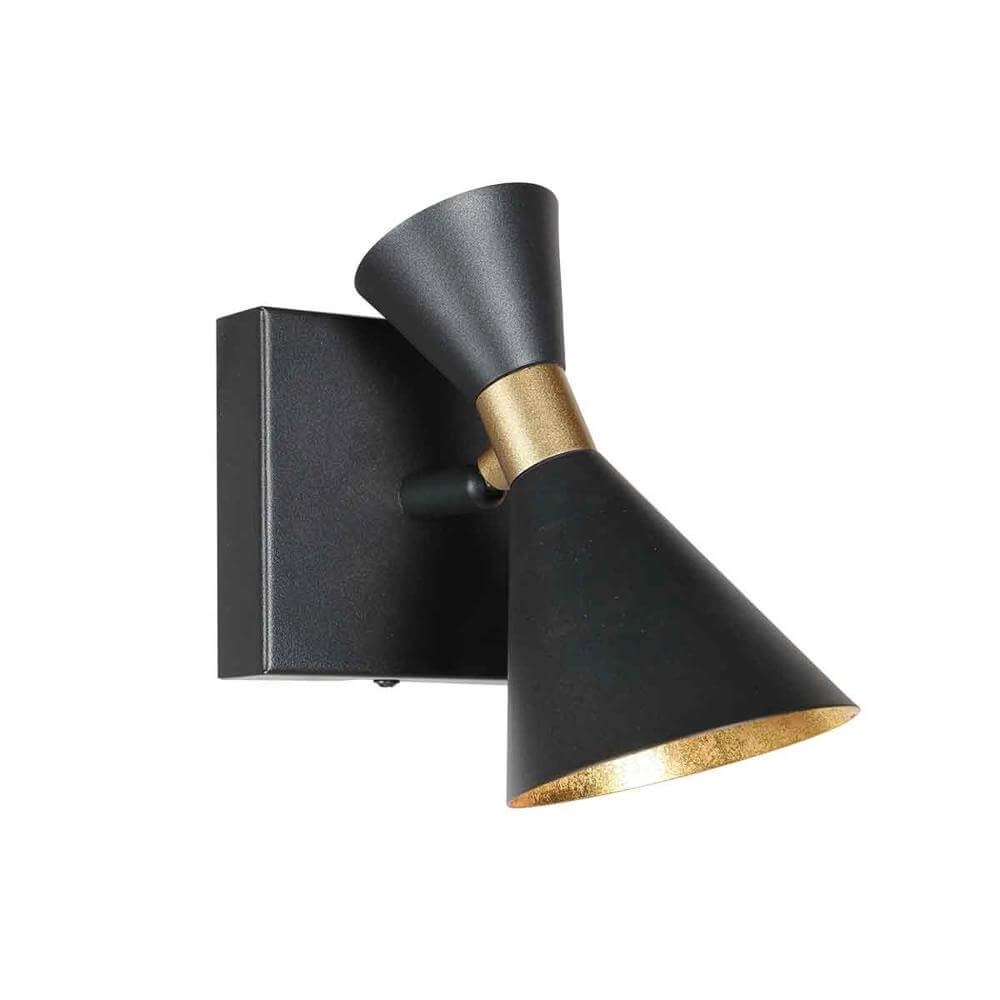 Design wandlamp Preto zwart met goud Steinhauer 8712746176285