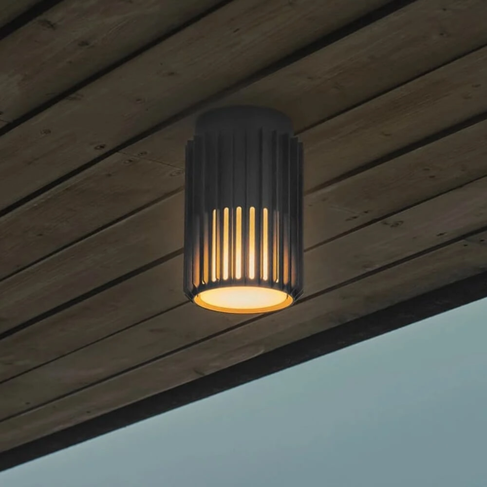 Buiten plafondlamp Aludra IP54 - antraciet
