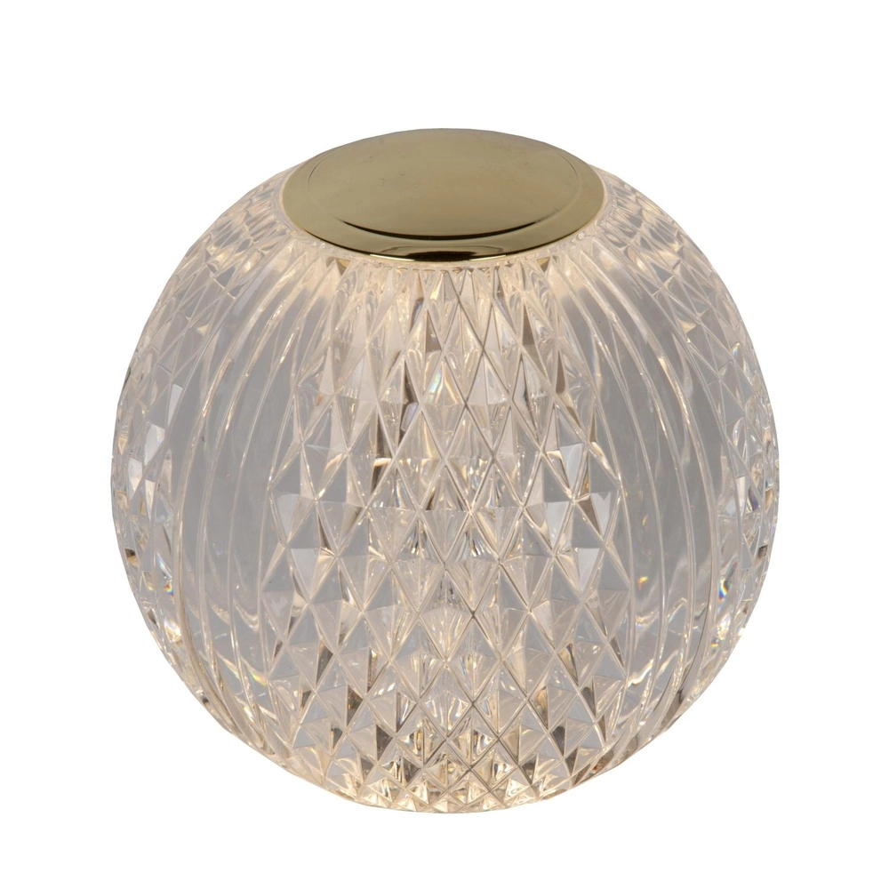 Gouden tafellampje Cintra oplaadbaar Ø 11cm - 2700K Lucide 5411212134493