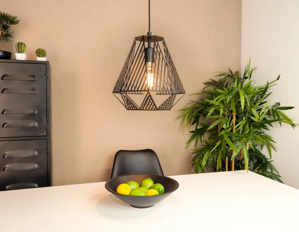 Zwarte draadlamp Stype Ø 33cm Eglo 9002759436926