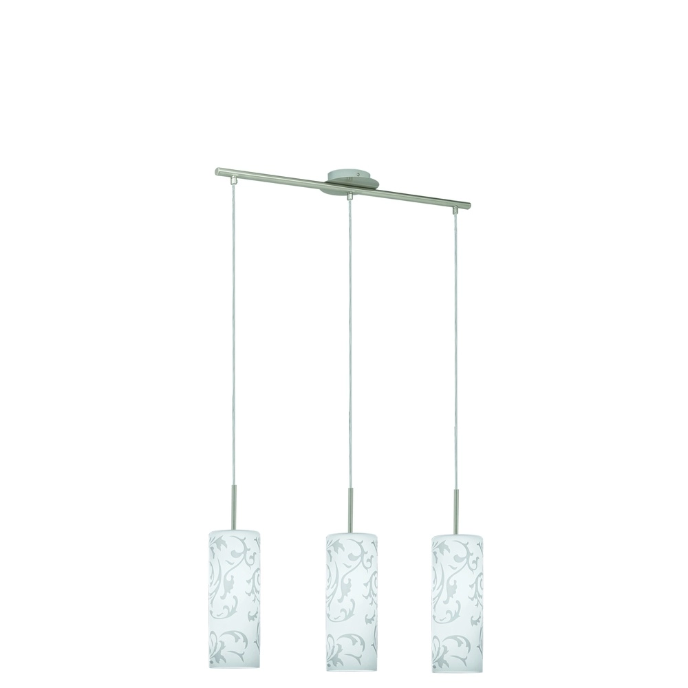 3-lichts hanglamp Amadora nikkel