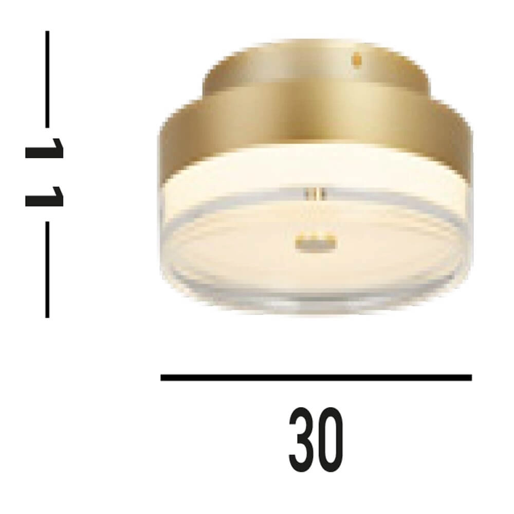 Plafondlamp Cyprus Ø 30cm goud Searchlight 5053423273747