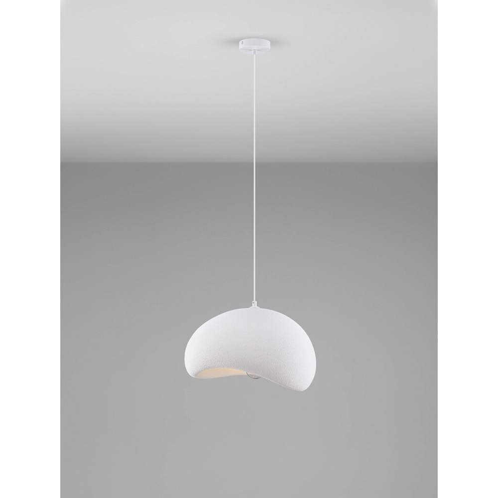 Natuurlijke hanglamp Aere wit 40cm Natuurlijke hanglamp Aere wit 40cm