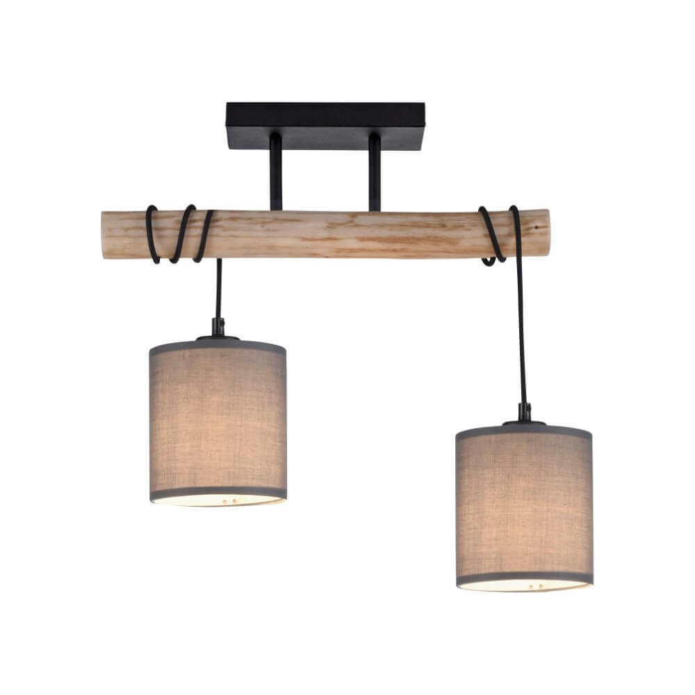 Landelijke plafondlamp Green Tribu taupe Just Light 4043689995164