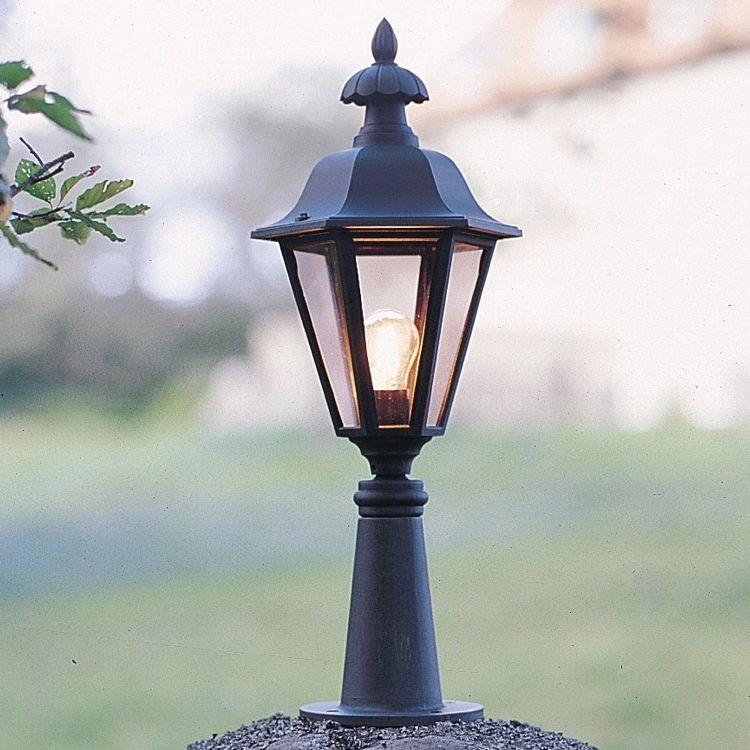 Klassieke sokkellamp Pallas 41cm mat zwart KonstSmide 7318304787507