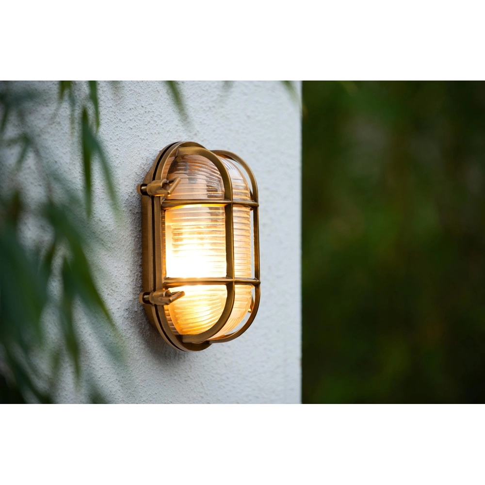 Bullseye wandlamp Dudley IP54 goud Lucide 5411212114884
