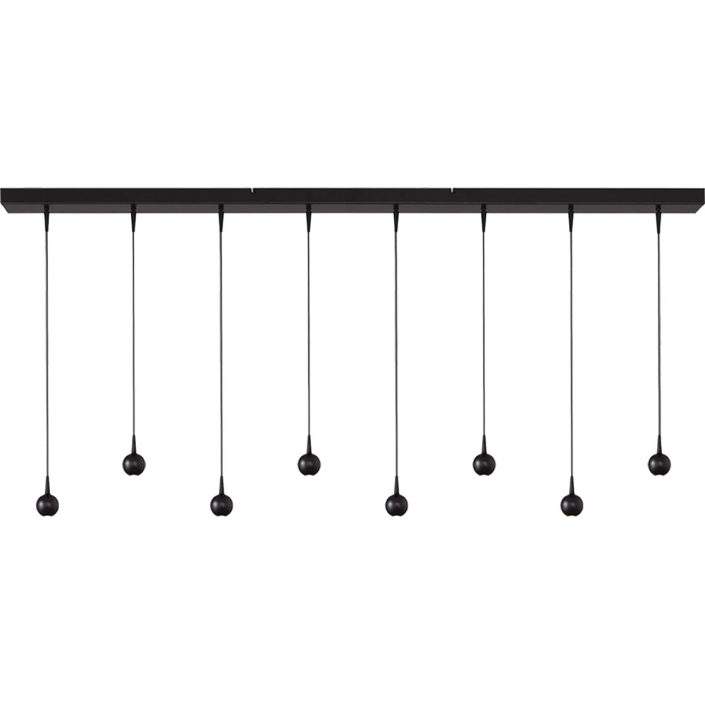 8-lichts hanglamp Talana 160 x 8cm zwart Ø 6cm DTW