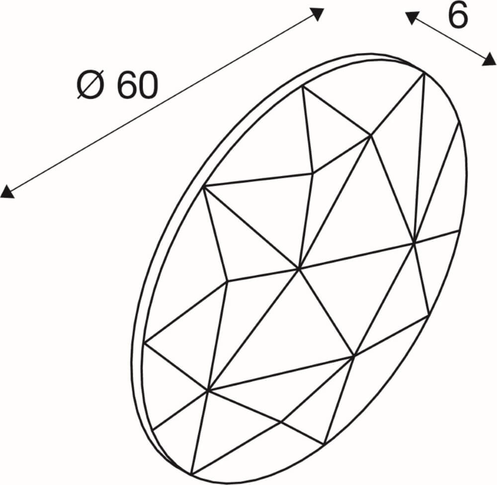 Vilt kap Mana Ø 60cm - grijs SLV 4024163248136