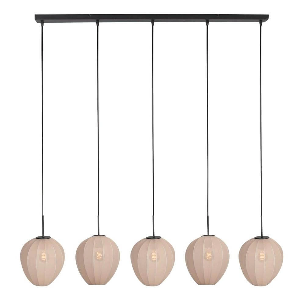 Hanglamp HaloSwap met 5 crème kappen Steinhauer 8712746179699
