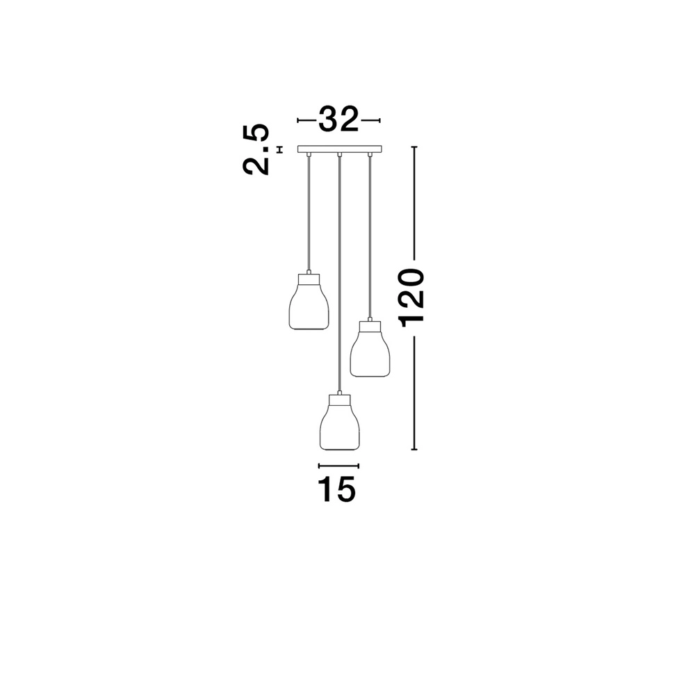 Hanglamp Blacu 3-lichts zwart rond Lyora 5212017447487