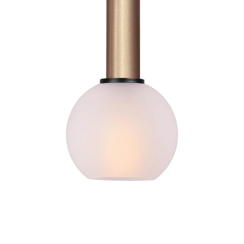 Hanglamp Ø 15cm Bella 2 Messing goud met mat wit glas Masterlight 8718121333991
