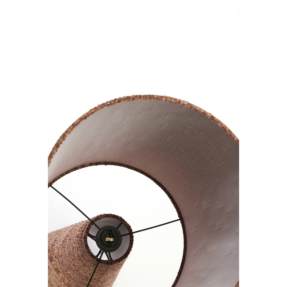 Staande schemerlamp Micky Ø 38cm - bouclé - bordeaux Light & Living 8717807834203