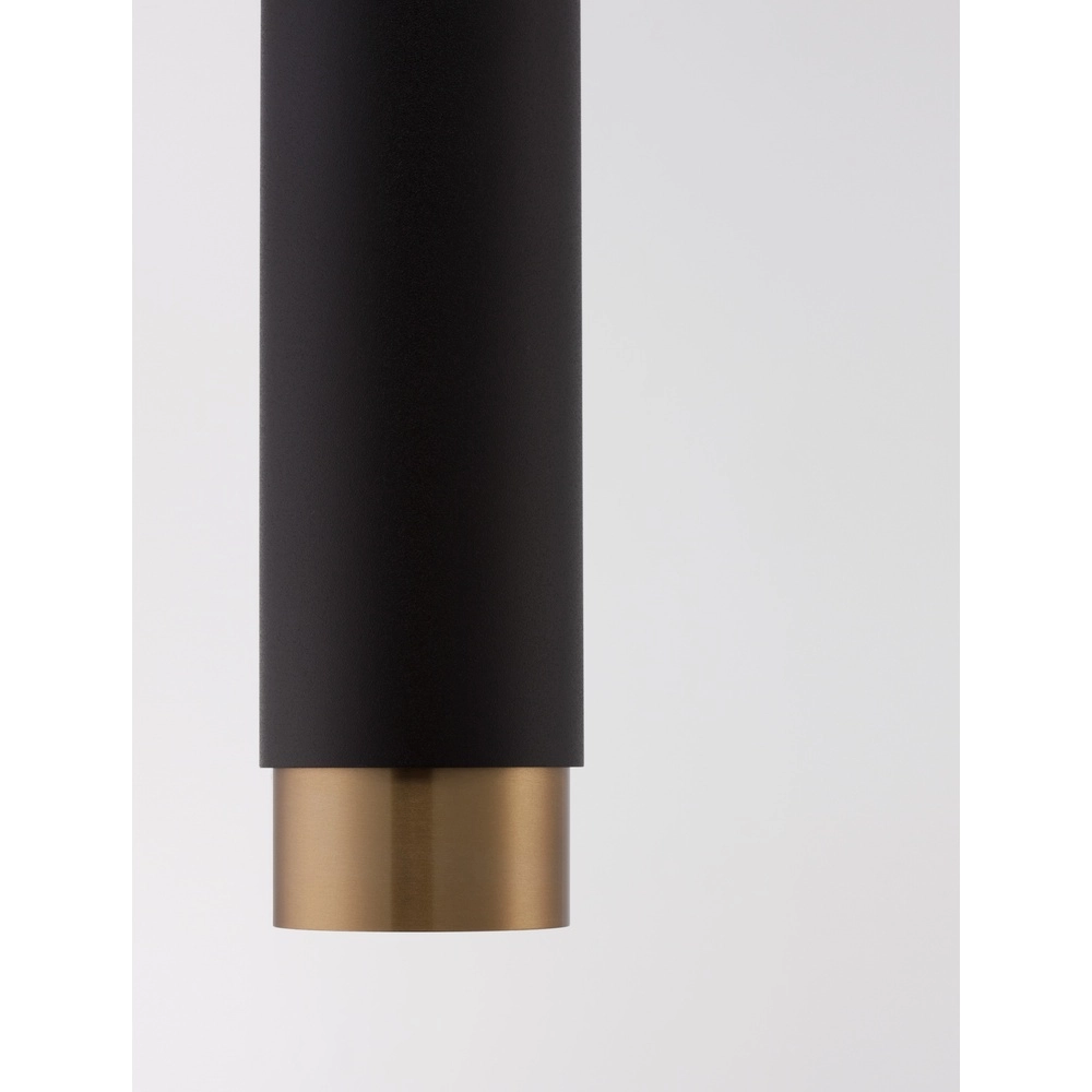 Hanglamp Pongo M enkel 30cm zwart met goud Lyora 5212017430328