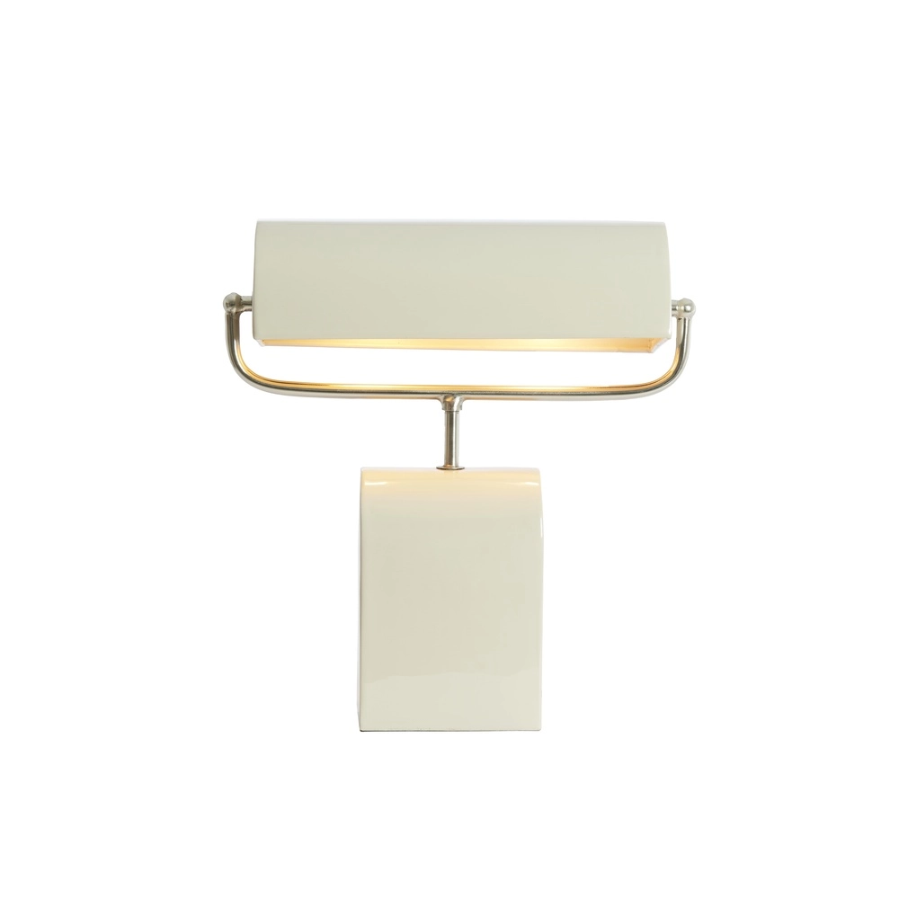 Crème bureaulamp Cardona met nikkel - 1x E27 Light & Living 8717807816254