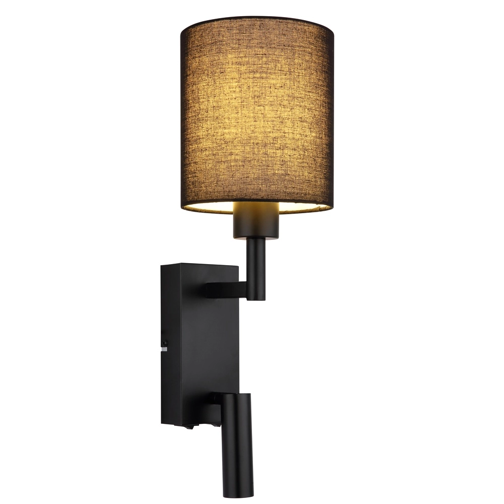 Bedlampje Zamora zwart met zwarte kap Globo 9007371575893