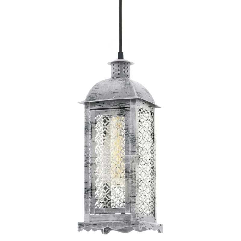 Hanglamp Vintage Square antiek zilver