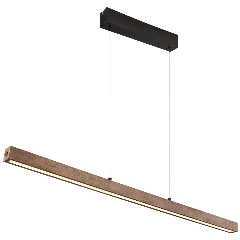 Strakke hanglamp Olivus hout 115cm
