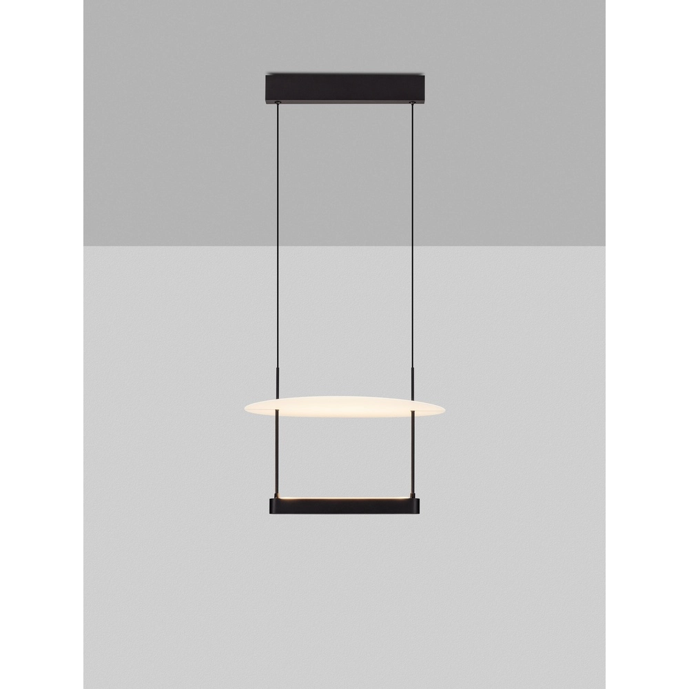 Design hanglamp Diona Ø 40cm zwart met wit Design hanglamp Diona Ø 40cm zwart met wit