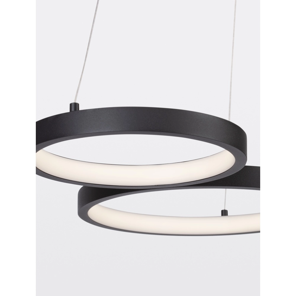 Moderne hanglamp Magnus zwart 55cm Lyora 5212017433169