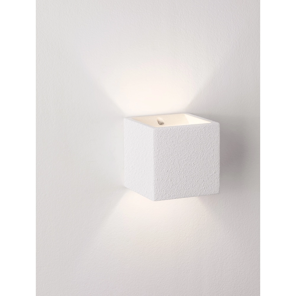 Vierkante wandlamp Sensia wit 11,5cm