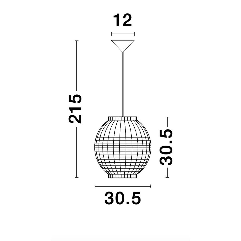 Rotan hanglamp Griffin Ø 30,5cm Lyora 5212017421333