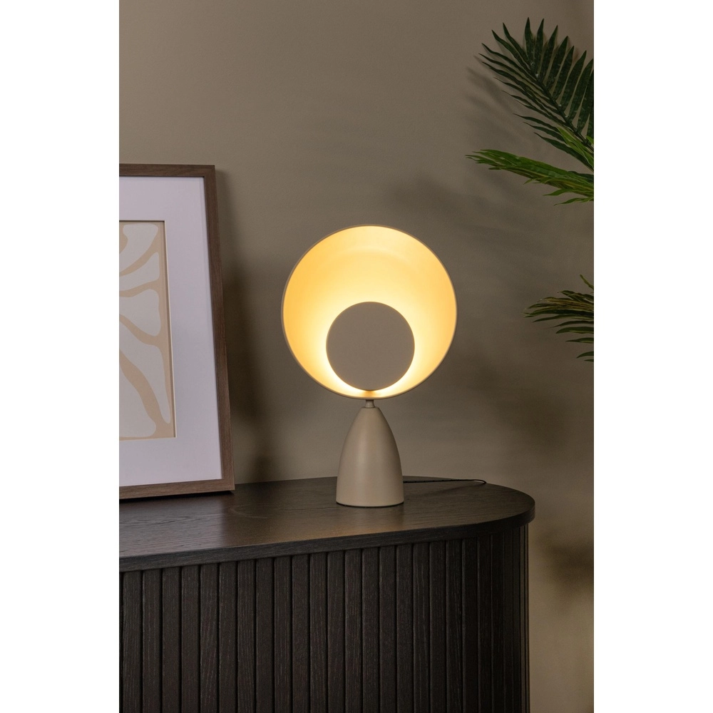 Design tafellamp Castamar Ø 25,5cm zand bruin Lucide 5411212345844